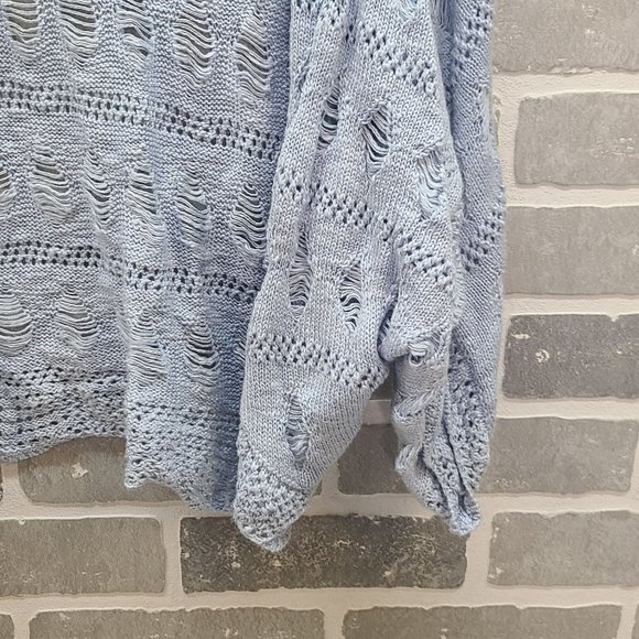 Matilda Jane Light Blue Knit Sweater Cardigan Size L - Picture 3 of 8